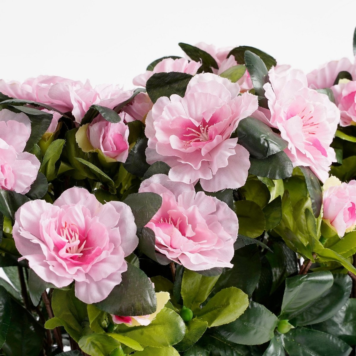 KantoormeubelenPlus Azalea Kunstplant in Balkonbak Slate - L29 x B13 x H27 cm - Roze