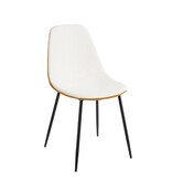 KantoormeubelenPlus Tallos Eetkamerstoel - Gerecycled Polyester - Off White, Oker