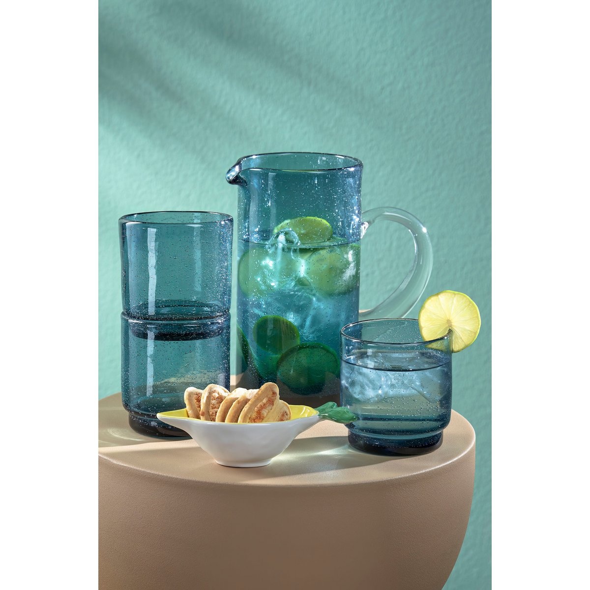 KantoormeubelenPlus Adia Waterkan - 850 ml - Glas - Blauw