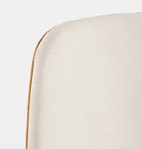 KantoormeubelenPlus Tallos Eetkamerstoel - Gerecycled Polyester - Off White, Oker
