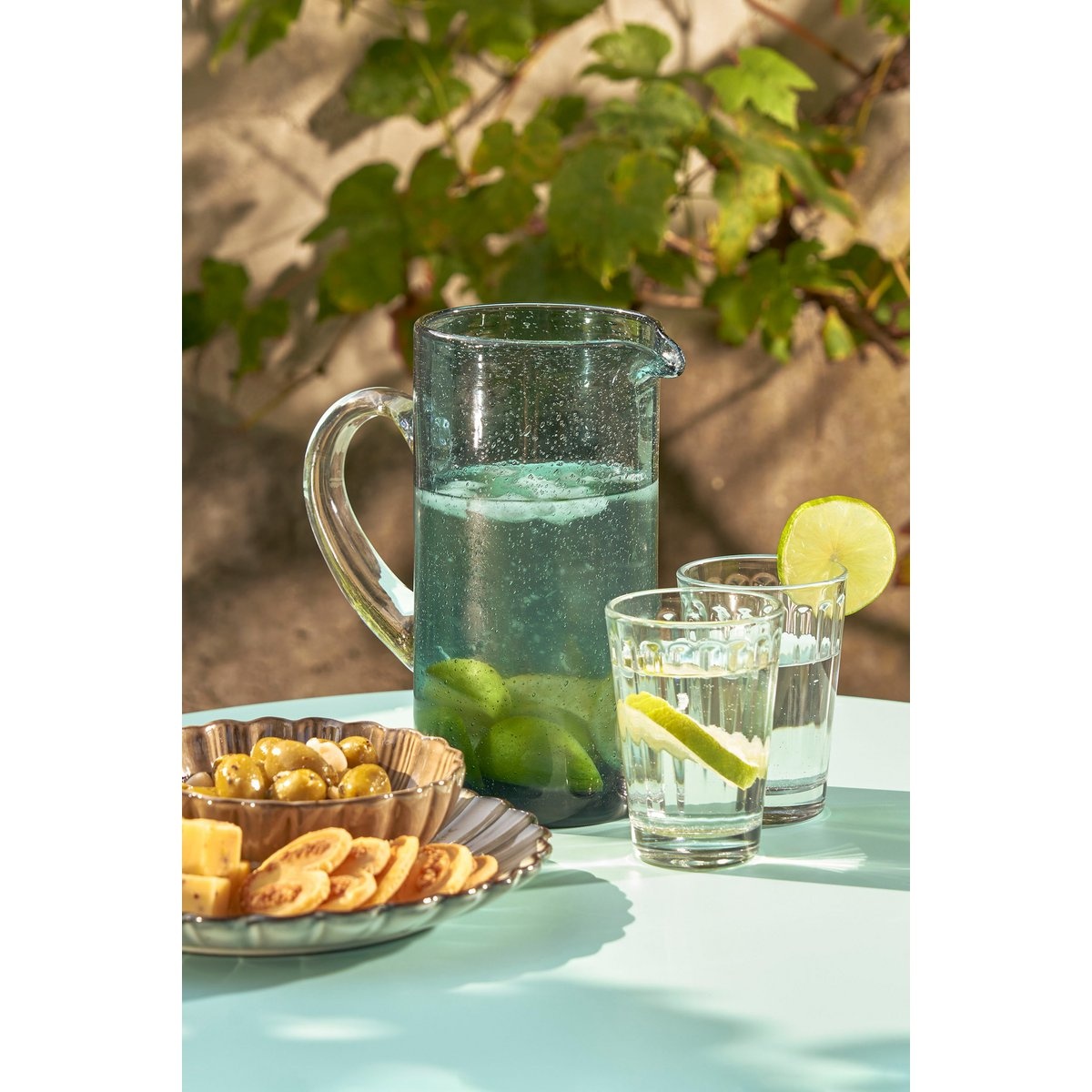 KantoormeubelenPlus Adia Waterkan - 850 ml - Glas - Blauw