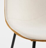 KantoormeubelenPlus Tallos Eetkamerstoel - Gerecycled Polyester - Off White, Oker