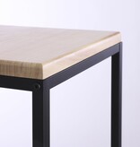 KantoormeubelenPlus Oskar Bijzettafel - L46 x B30 x H66 cm - Hout, Metaal - Zwart