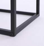 KantoormeubelenPlus Oskar Bijzettafel - L46 x B30 x H66 cm - Hout, Metaal - Zwart