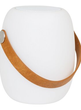 KantoormeubelenPlus Cardiff LED Lamp - Lamp met riem, oplaadbaar, bluetooth-luidspreker, wit