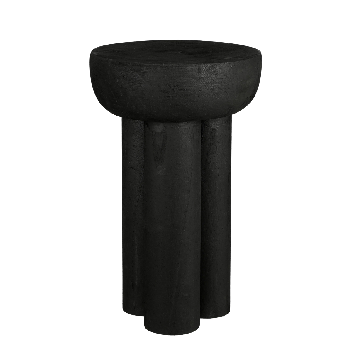 KantoormeubelenPlus Latty Bijzettafel - H30 x Ø30 cm - Paulownia Hout - Zwart