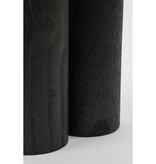 KantoormeubelenPlus Latty Bijzettafel - H30 x Ø30 cm - Paulownia Hout - Zwart