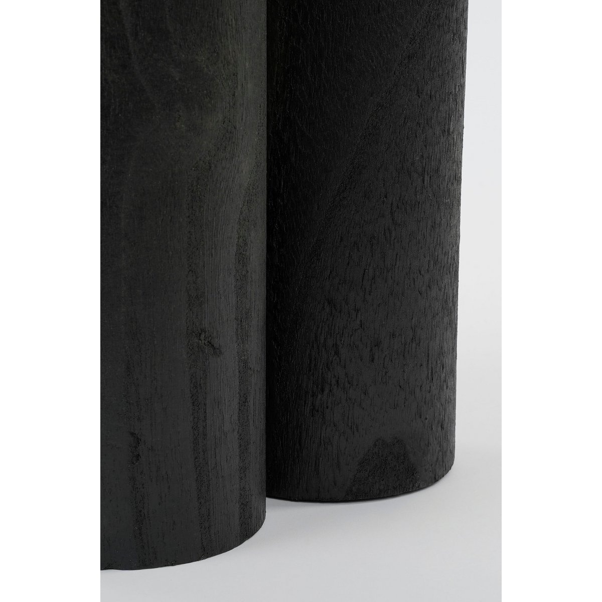 KantoormeubelenPlus Latty Bijzettafel - H30 x Ø30 cm - Paulownia Hout - Zwart