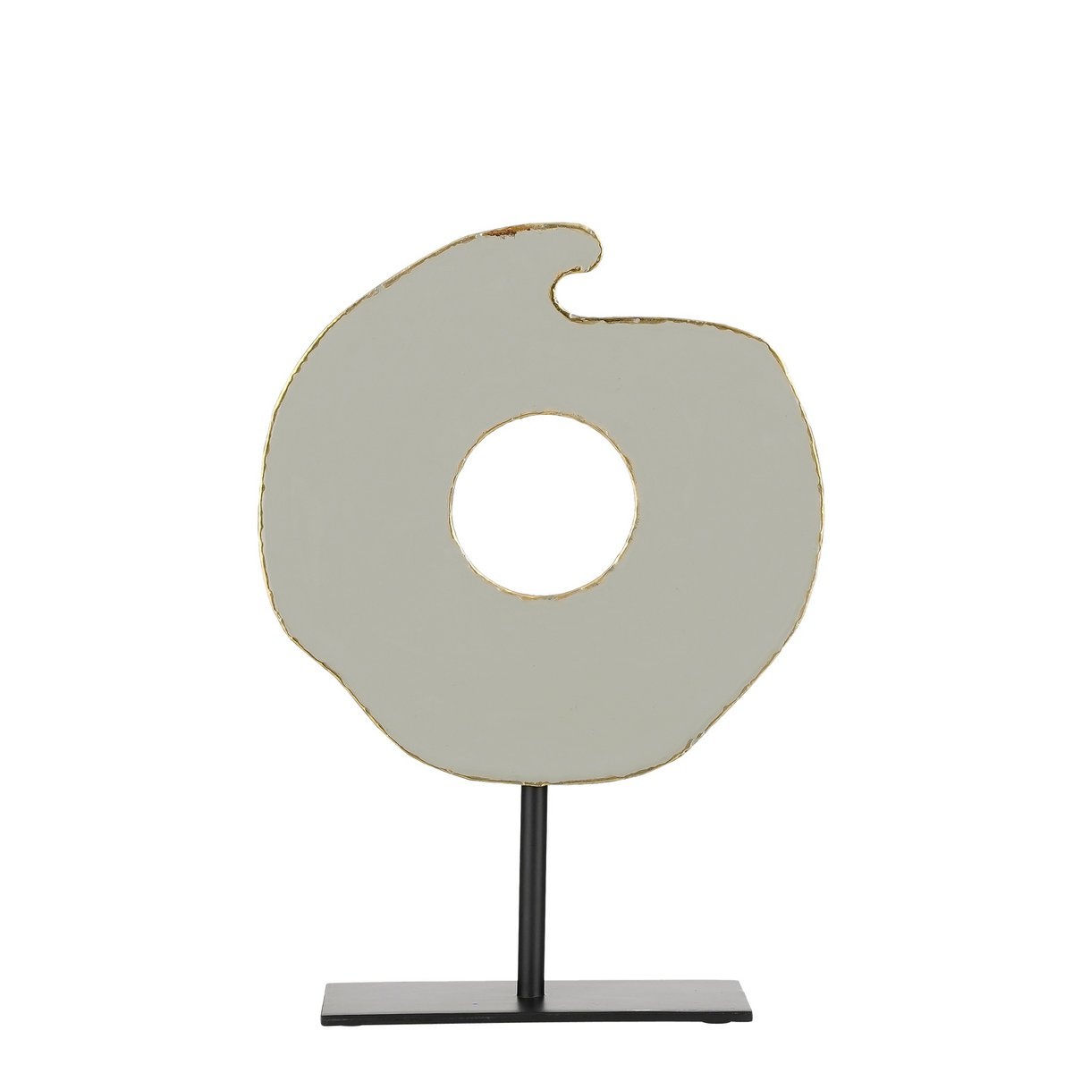 KantoormeubelenPlus Ornament op Voet - L26 x B10 x H37 cm - Metaal - Lichtgrijs