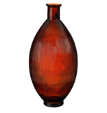 KantoormeubelenPlus Firenza Fles Vaas - H59 x Ø29 cm - Gerecycled Glas - Donkerbruin