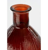 KantoormeubelenPlus Firenza Fles Vaas - H59 x Ø29 cm - Gerecycled Glas - Donkerbruin