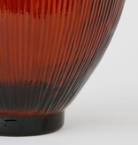 KantoormeubelenPlus Firenza Fles Vaas - H59 x Ø29 cm - Gerecycled Glas - Donkerbruin