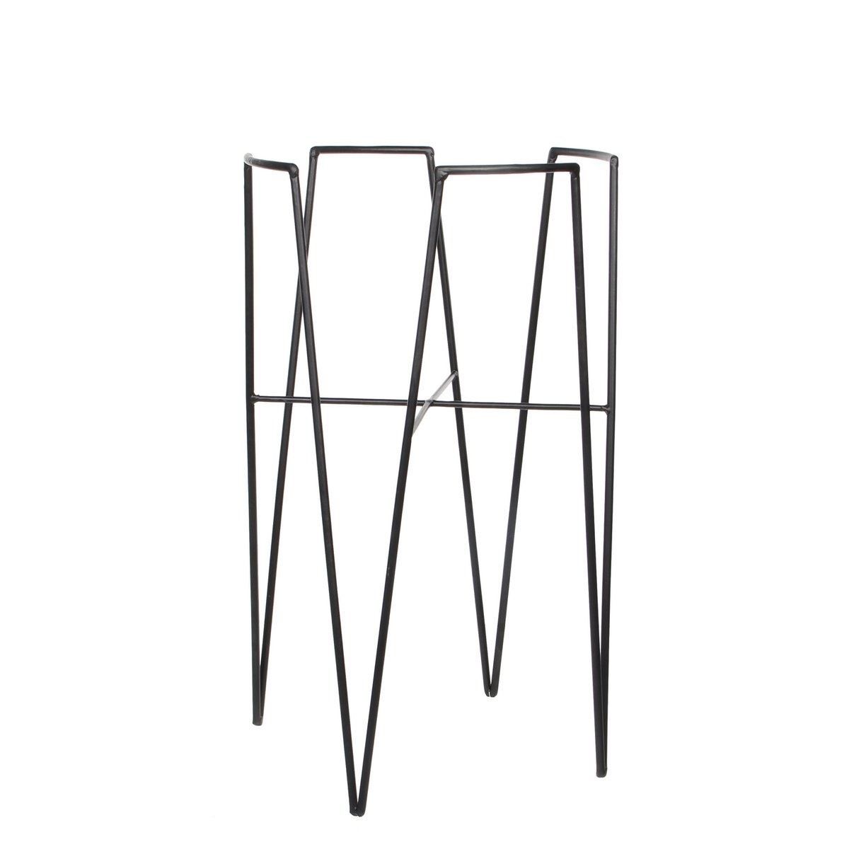 KantoormeubelenPlus Blom Plantenstandaard - L29,5 x B29,5 x H50 cm - Metaal - Zwart