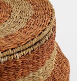 KantoormeubelenPlus Tacoma Opbergmand met Deksel - H48 x Ø55 cm - Jute - Oranje