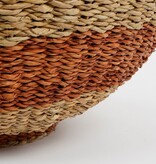 KantoormeubelenPlus Tacoma Opbergmand met Deksel - H48 x Ø55 cm - Jute - Oranje