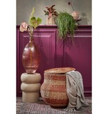 KantoormeubelenPlus Tacoma Opbergmand met Deksel - H48 x Ø55 cm - Jute - Oranje