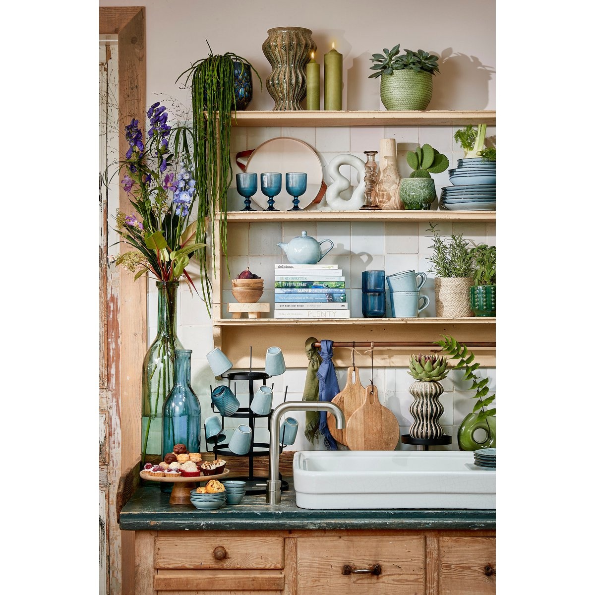 KantoormeubelenPlus Jorck Mand voor Planten - H24 x Ø26 cm - Papier - Groen