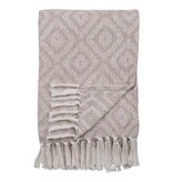 Cort Plaid - Plaid van katoen, ivoor/beige, ontwerp D, 130x160 cm