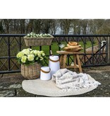 KantoormeubelenPlus Cort Plaid - Plaid van katoen, ivoor/beige, ontwerp D, 130x160 cm