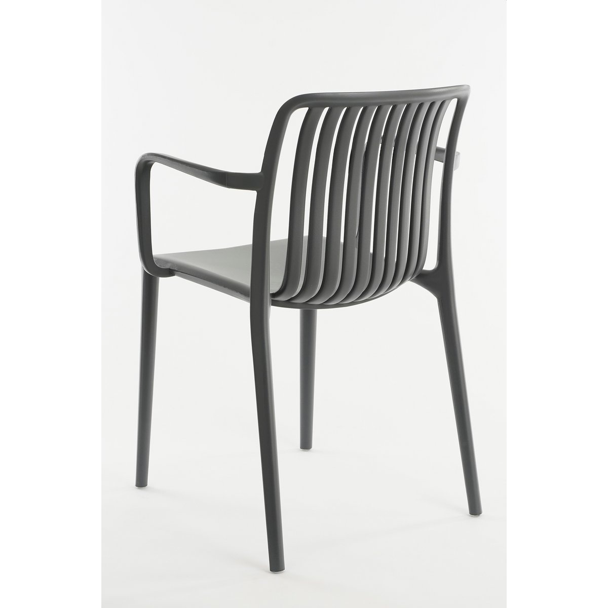 KantoormeubelenPlus Paloma Tuinstoel - L53 x B53 x H77,5 cm - Polypropyleen - Grijs