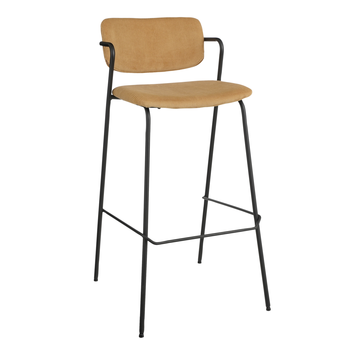 KantoormeubelenPlus Nanet Barkruk - H91 cm - Velvet - Lichtbruin