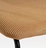 KantoormeubelenPlus Nanet Barkruk - H91 cm - Velvet - Lichtbruin