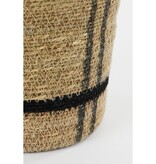 KantoormeubelenPlus Opbergmand - Set van 3 - H38 x Ø30 cm - Zeegras - Lichtbruin