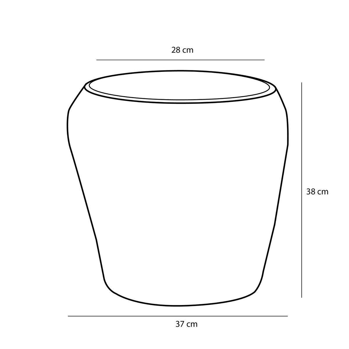 KantoormeubelenPlus Opbergmand - Set van 3 - H38 x Ø30 cm - Zeegras - Lichtbruin