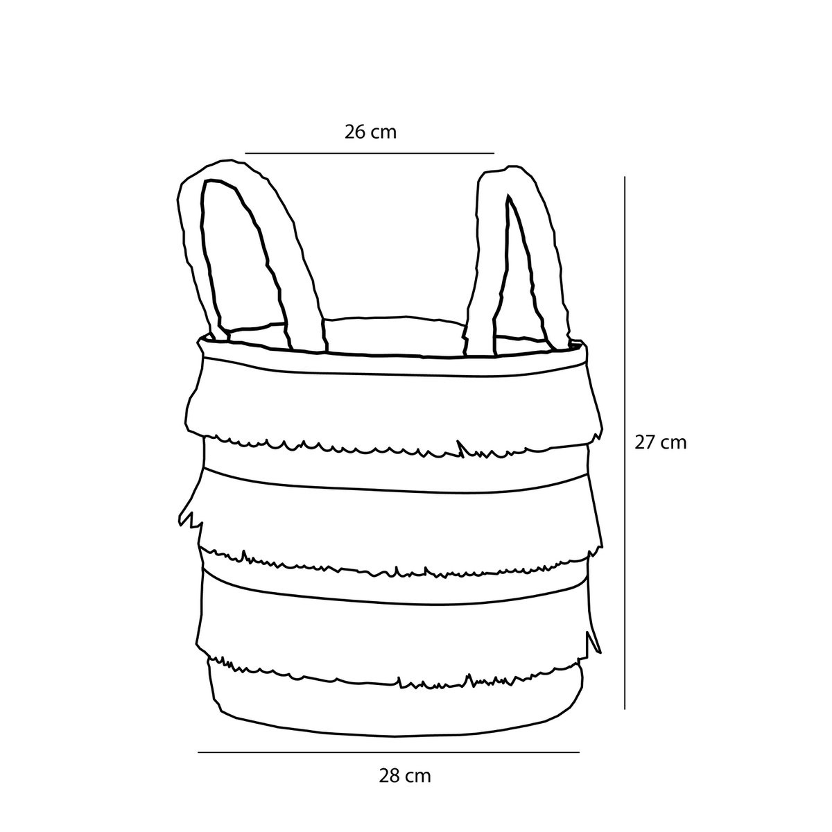 KantoormeubelenPlus Opbergmand - Set van 2 - H30 x Ø32 cm - Waterhyacint - Bruin