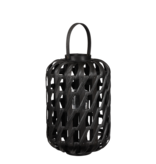 KantoormeubelenPlus Helios Windlicht - H49 x Ø31 cm - Gerecycled Polyester - Zwart