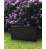 KantoormeubelenPlus Dubrovnik Kussendoos - Kussendoos, kunststof, zwart, 146,5x61x64,5 cm, 490 L