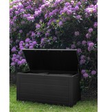 KantoormeubelenPlus Dubrovnik Kussendoos - Kussendoos, kunststof, zwart, 146,5x61x64,5 cm, 490 L