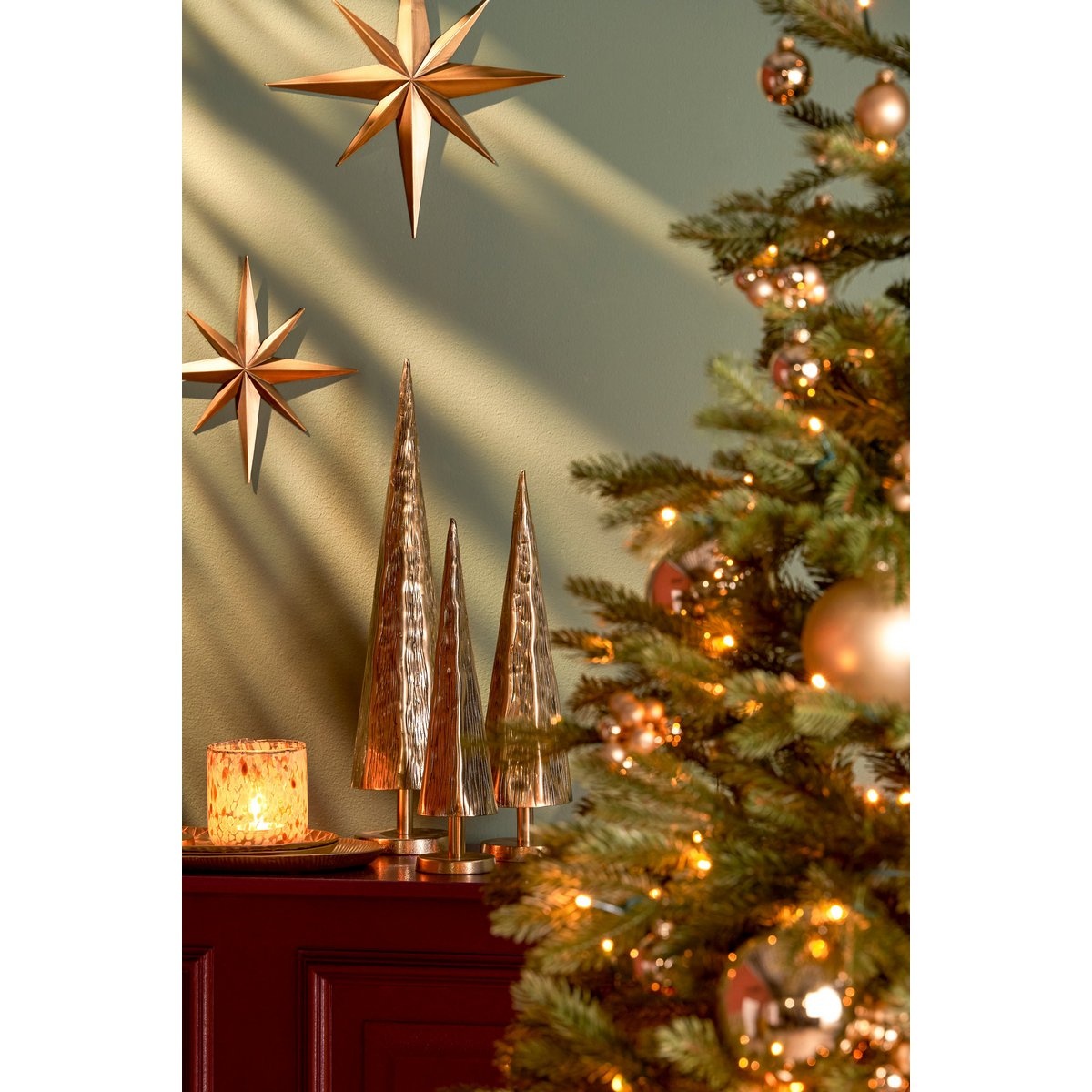 KantoormeubelenPlus Cezar Decoratie Kerstboom - H45 x Ø12 cm - Aluminium - Goud