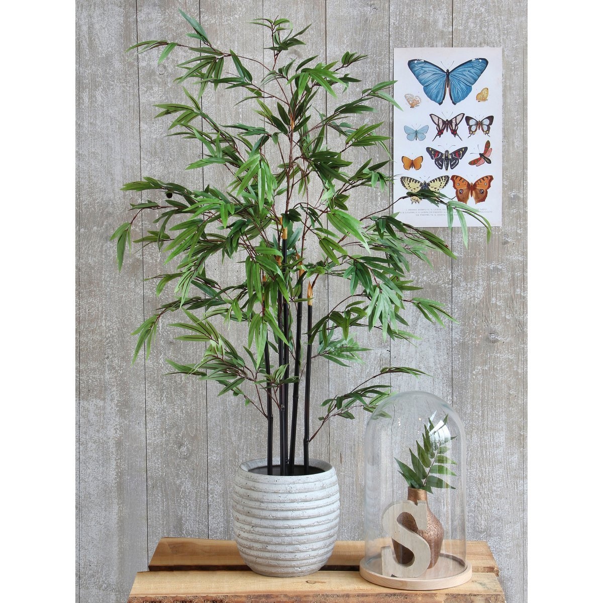 KantoormeubelenPlus Bamboe Kunstplant - H120 x Ø75 cm - Groen
