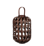 KantoormeubelenPlus Helios Windlicht - H49 x Ø31 cm - Gerecycled Polyester - Donkerbruin