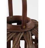 KantoormeubelenPlus Helios Windlicht - H49 x Ø31 cm - Gerecycled Polyester - Donkerbruin