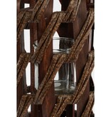 KantoormeubelenPlus Helios Windlicht - H49 x Ø31 cm - Gerecycled Polyester - Donkerbruin
