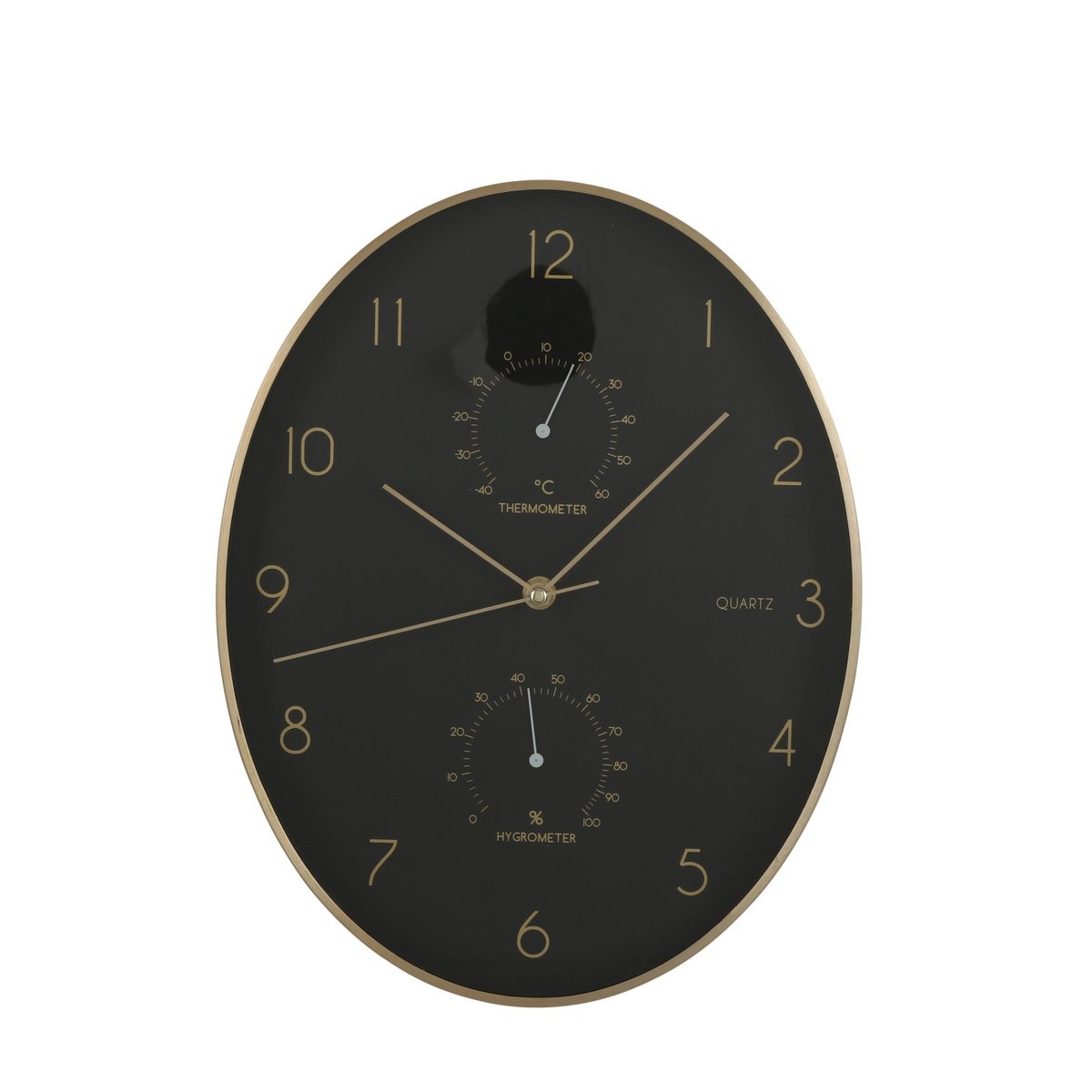 KantoormeubelenPlus Andy Wandklok - L27,5 x B4,5 x H35 cm - Zwart