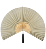 KantoormeubelenPlus Muurdecoratie Waaier - L105 x B150 cm - Bamboe - Zwart