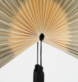 KantoormeubelenPlus Muurdecoratie Waaier - L105 x B150 cm - Bamboe - Zwart