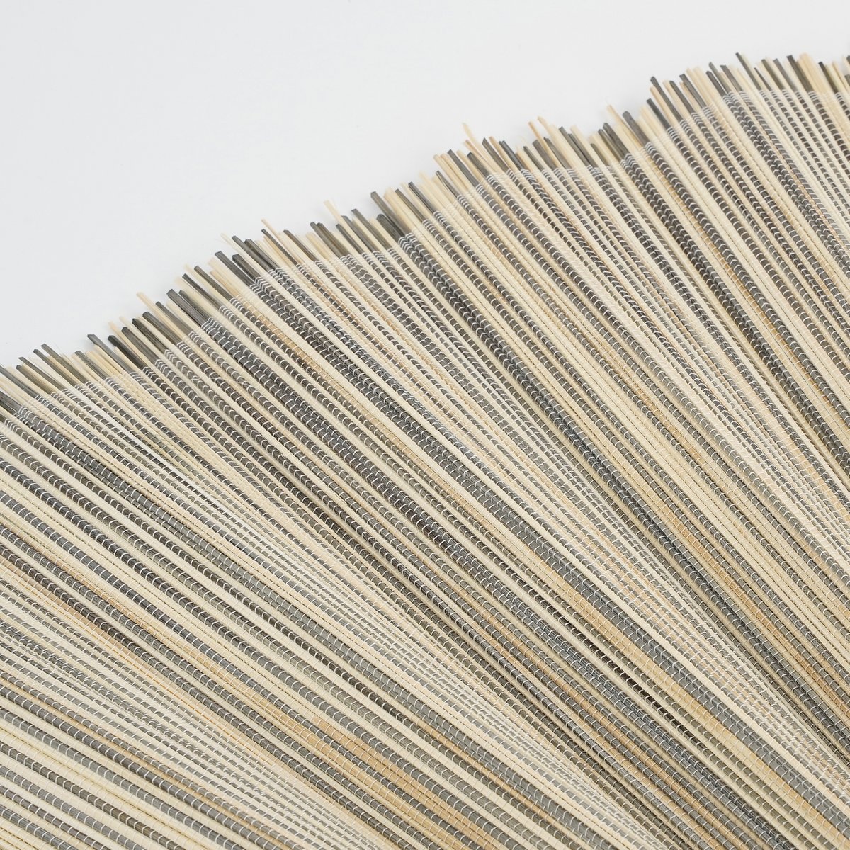 KantoormeubelenPlus Muurdecoratie Waaier - L105 x B150 cm - Bamboe - Zwart