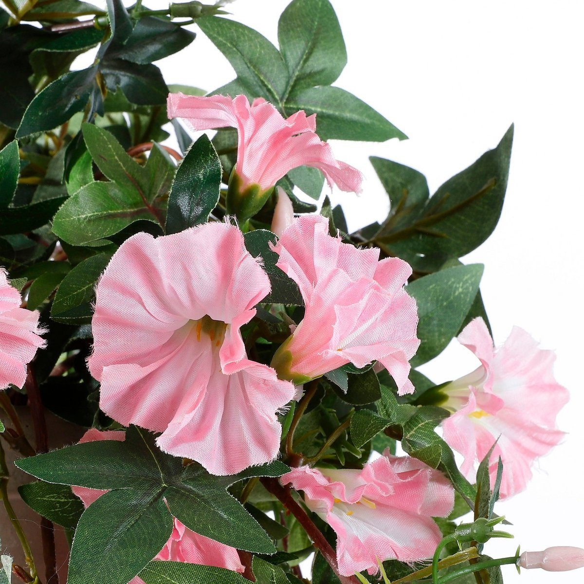 KantoormeubelenPlus Petunia Kunst Hangplant in Bloempot Stan - L25 x B45 x H50 cm - Roze