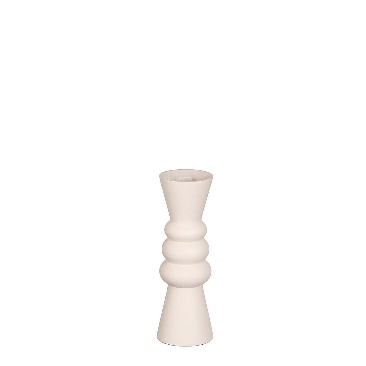 KantoormeubelenPlus Rollo Kandelaar - H18,5 x Ø6 cm - Aluminium - Off White