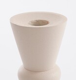 KantoormeubelenPlus Rollo Kandelaar - H18,5 x Ø6 cm - Aluminium - Off White