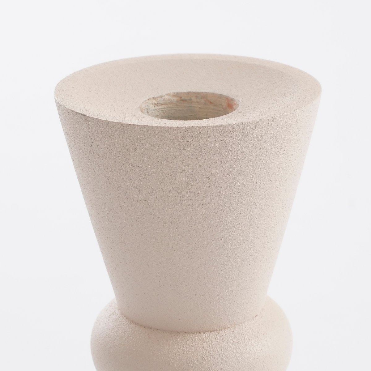 KantoormeubelenPlus Rollo Kandelaar - H18,5 x Ø6 cm - Aluminium - Off White
