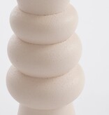 KantoormeubelenPlus Rollo Kandelaar - H18,5 x Ø6 cm - Aluminium - Off White