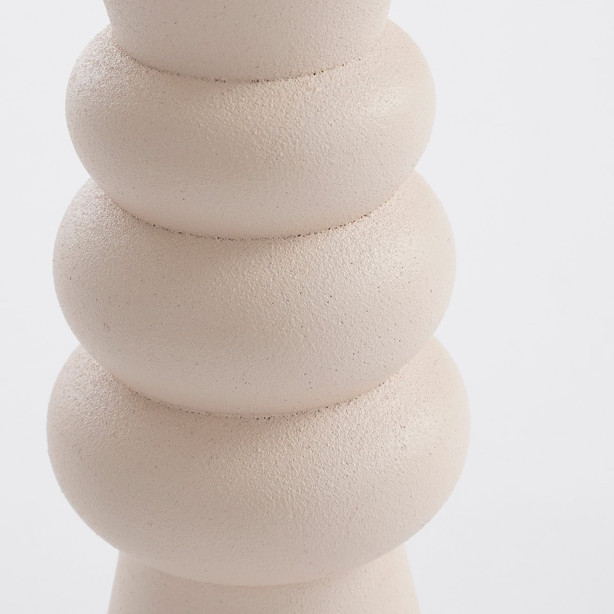 KantoormeubelenPlus Rollo Kandelaar - H18,5 x Ø6 cm - Aluminium - Off White