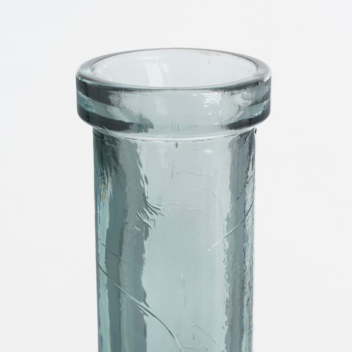KantoormeubelenPlus Rioja Fles Vaas - H75 x Ø18 cm - Gerecycled Glas - Donkergrijs