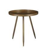KantoormeubelenPlus Flores Bijzettafel - H42x Ø40 cm - Metaal - Brons