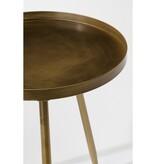 KantoormeubelenPlus Flores Bijzettafel - H42x Ø40 cm - Metaal - Brons
